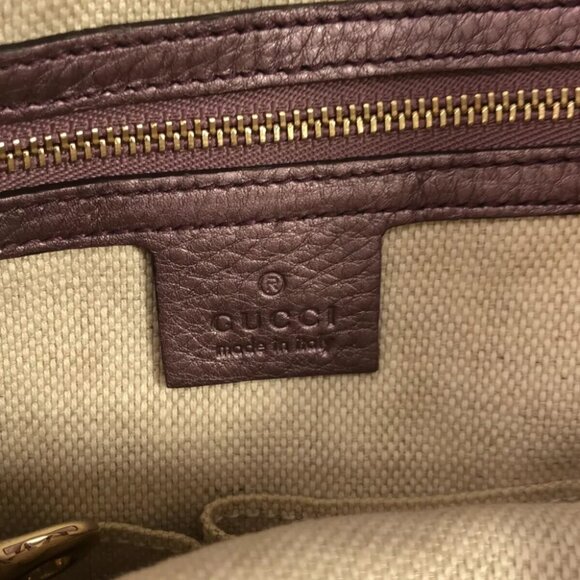 GUCCI Soho 336751 Purple Leather - Tote Bag - Picture 7 of 11